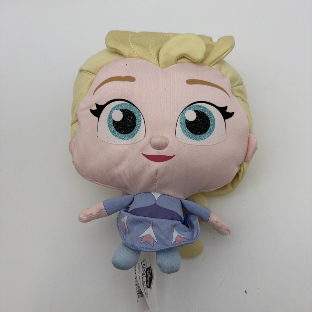 Elsa Doorables Plush Disney Frozen Princess Queen 9" Just Play Sparkle Eyes EUC